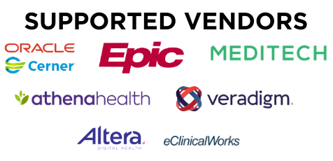 Supported Vendors Epic Altera Oracle Athena eCW